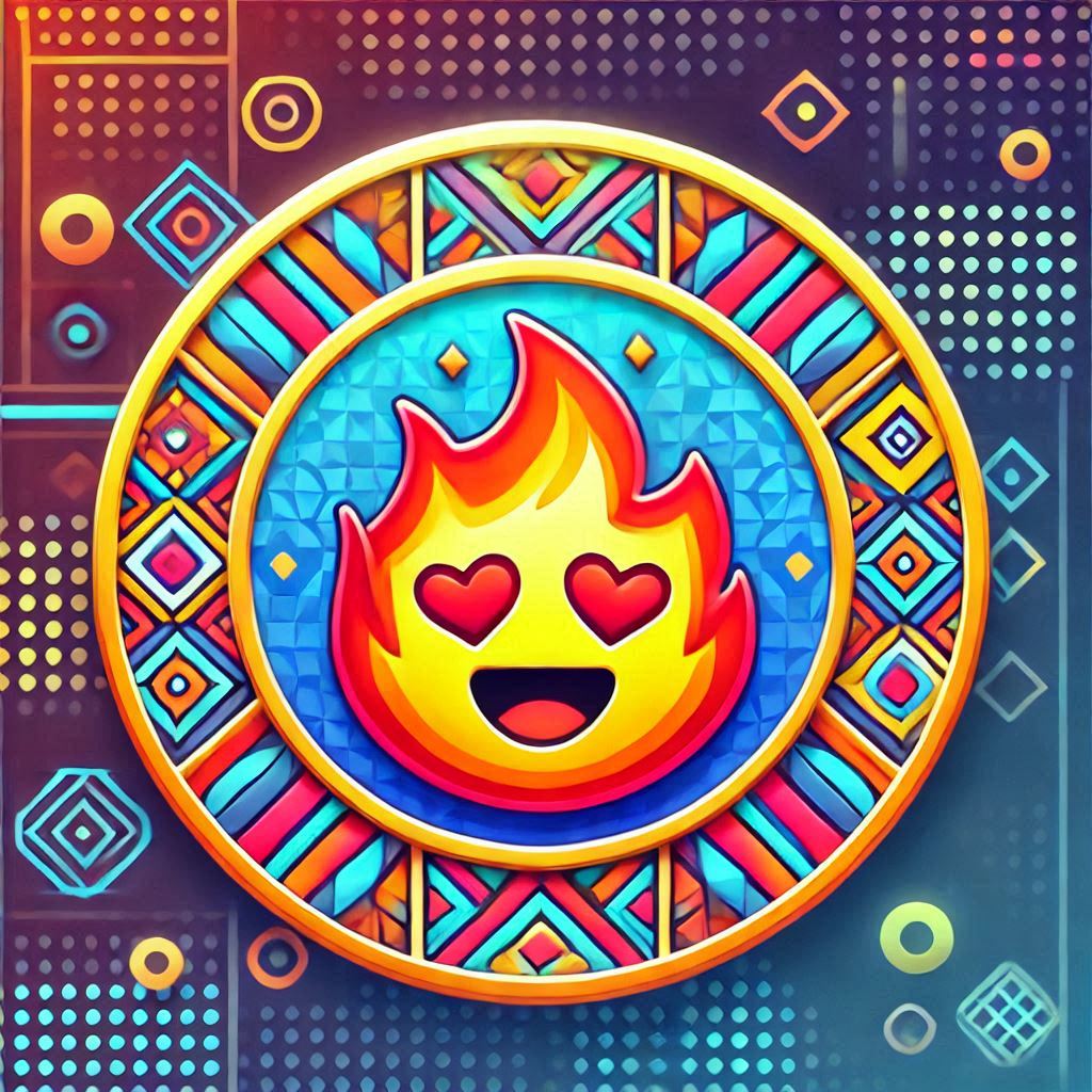 Flaming Emoji Medallion