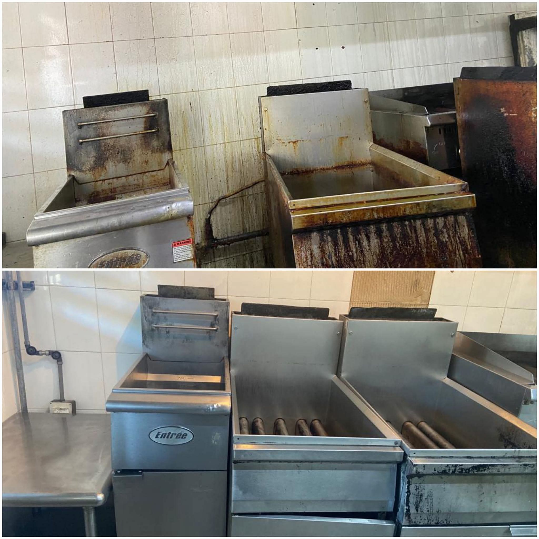 Freidoras antes y después