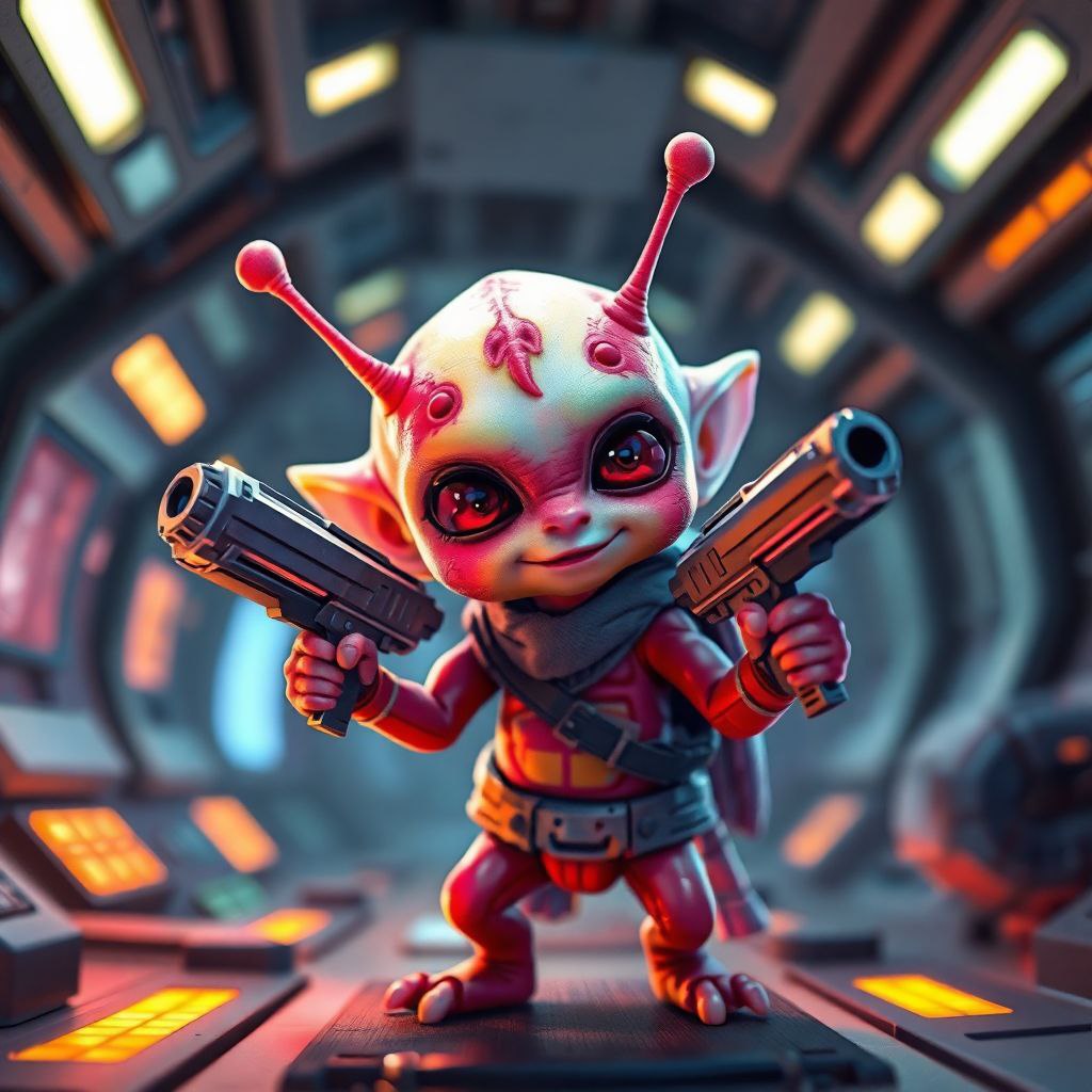 Cute Alien Gunslinger